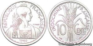 S5150 Indochine Francaise 10 Cent 1945 Paris UNC ! MS- Faire Offre