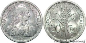 S5151 Indochine Francaise 20 Cent 1945 Paris UNC ! BU - Faire Offre