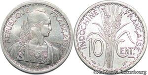 S5152 Indochine Francaise 10 Cent 1945 B Beaumont Le Roger UNC !- Faire Offre