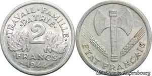 S5181 2 Francs Francisque 1944 C Castelsarassin - Faire Offre