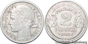 S5182 2 Francs Morlon, Aluminium 1945 C - Faire Offre