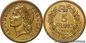 S5208 France 5 Francs Lavrillier 1945 C Castelsarrasin SUP -&gt; Faire Offre