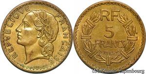 S5211 France 5 Francs Lavrillier 1945 C Castelsarrasin SUP -&gt; Faire Offre