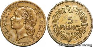 S5212 France 5 Francs Lavrillier 1945 C C Castelsarrasin SUP -&gt; Faire Offre