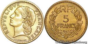 S5213 France 5 Francs Lavrillier 1945 C Castelsarrasin Superbe +++ -&gt; Faire Offre