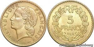 S5216 Rare France 5 Francs Lavrillier 1940 SPL -&gt; Faire Offre