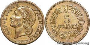 S5219 France 5 Francs Lavrillier 1945 C Castelsarrasin SUP -&gt; Faire Offre