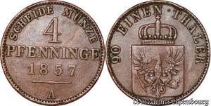 S5314 Allemagne Prusse 4 Pfennig 1857 A Berlin - Faire Offre