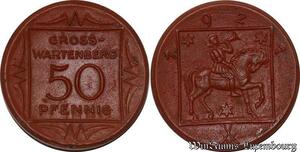 S5316 Allemagne 50 Pfennig Gross-Wartenberg Porcelaine - Faire Offre