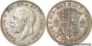 S5326 United Kingdom 1/2 Couronne George V  1933 Argent Silver - Faire Offre