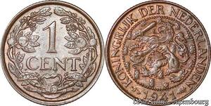 S5328 Netherlands 1 Cent Nederlanden Wilhelmina 1941 AU Superbe - Faire Offre