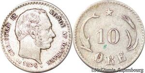 S5334 Denmark 10 Øre Christian IX 1874 Argent Silver - Faire Offre