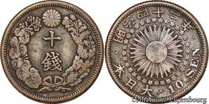 S5357 Japon 10 Sen ère Taichô 1912-1917 Argent/Silver - Faire Offre