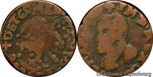 S5385 France Double de cuivre Franche Comté Philippe II 1591 Dole -> Faire Offre