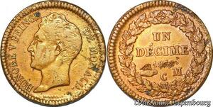 S5388 Monaco 1 Décime Honoré V Prince 1838 - Faire Offre