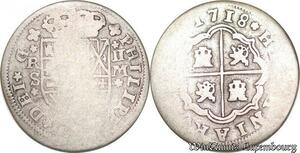 S5398 Espagne 2 Reales 1718 Sm Sevilla M Escasa - Faire Offre