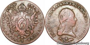 S5401 Allemagne Autriche 6 Kreuzer Franz II 1800 B Brandenburg-Preußen