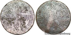 S5407 Louis XIV 1643-1715 30 Deniers 1710 Mousquetaire -> Faire Offre