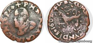 S5416 Franche Comté Philippe II Double de cuivre 1602 Dole -> Faire Offre