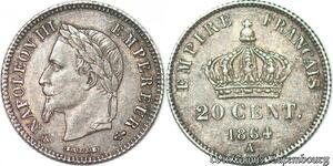 S5423 France 20 centimes France Napoléon I 1864 Splendide ! FDC - Faire Offre