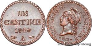 S5424 France 1 Centime Dupré Deuxième République 1849 A Paris SUP ! - Faire Offre