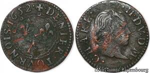 S5426 France Champagne Denier Tournois Charles II de Gonzague 1651 -> Faire Offre