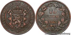 S5504 Grand Duché Luxembourg 10 Centimes 1865 A Paris MS ! UNC !- Faire Offre