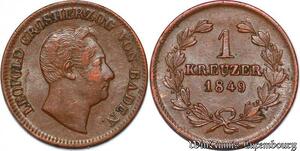 S5511 Germany Baden-Durlach Kreuzer 1849 Baden-Durlach Léopold 1830-1852 SUP