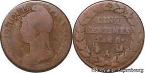 S5521 Rare France 5 Centimes Dupré An 8 A Paris Coq / Corne Abondance