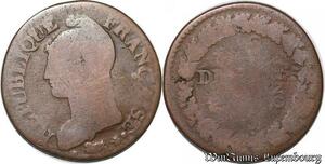 S5522 Rare France 5 Centimes Dupré Refrappe du Décime - Faire Offre