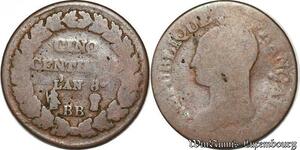 S5534 France 5 Centimes Dupré An 8/5 BB / T ? - Faire Offre