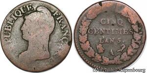 S5543 France 5 Centimes Dupré An 5 A Paris - Faire Offre