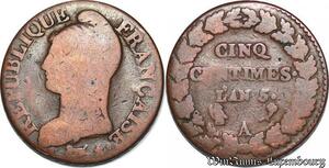S5547 France 5 Centimes Dupré An 5 A Paris - Faire Offre
