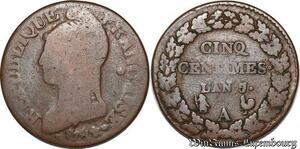 S5548 Rare France 5 Centimes Dupré An 7/5 A Paris - Faire Offre