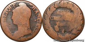 S5550 Rare Fautée France 5 Centimes Dupré A Paris decalée Texte de travers