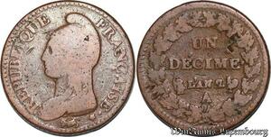 S5570 Rare France 1 Décime Dupré Dupré An 7/5 A Paris - Faire Offre