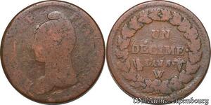 S5583 Rare France 1 Décime Dupré An 5 W Lille - Faire Offre