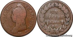 S5586 Rare France 1 Décime Dupré An 8 BB Strasbourg - Faire Offre