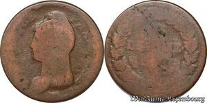 S5594 Rare France 1 Décime Dupré Refrappe 2 Décimes - Faire Offre