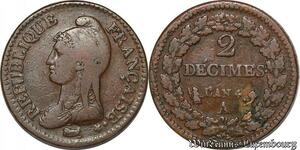 S5598 Rare France 2 Décimes Dupré An 4 A Paris - Faire Offre