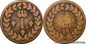 S5625 Rare France 1 Décime à l'L couronnée1815 BB - Faire Offre