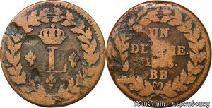 S5627 Rare France 1 Décime à l&#039;L couronnée 1815 BB - Faire Offre