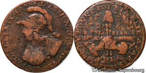 S5650 France Constitution Caisse de Bonne Foy 2 Sols 6 blancs Montagny 1791 An 3