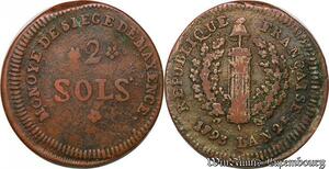 S5651 Convention Allemagne 2 Sols Siege Mayence 1793 An 2 - Faire Offre