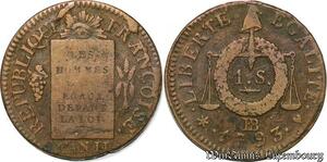 S5679 Rare France Convention 1 Sol aux Balances 1793 BB Strasbourg - Faire Offre