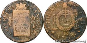 S5680 Rare France Convention 1 Sol aux Balances 1793 BB Strasbourg - Faire Offre