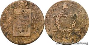 S5681 Rare France Convention 1 Sol aux Balances 1793 BB Strasbourg - Faire Offre