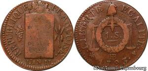 S5685 Rare France Convention 1 Sol aux Balances 1793 BB Strasbourg - Faire Offre