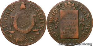 S5688 Rare France Convention 1 Sol aux Balances 1793 BB Strasbourg - Faire Offre