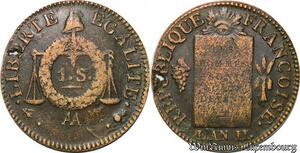 S5692 Rare France Convention 1 Sol aux Balances non daté AA Metz - Faire Offre